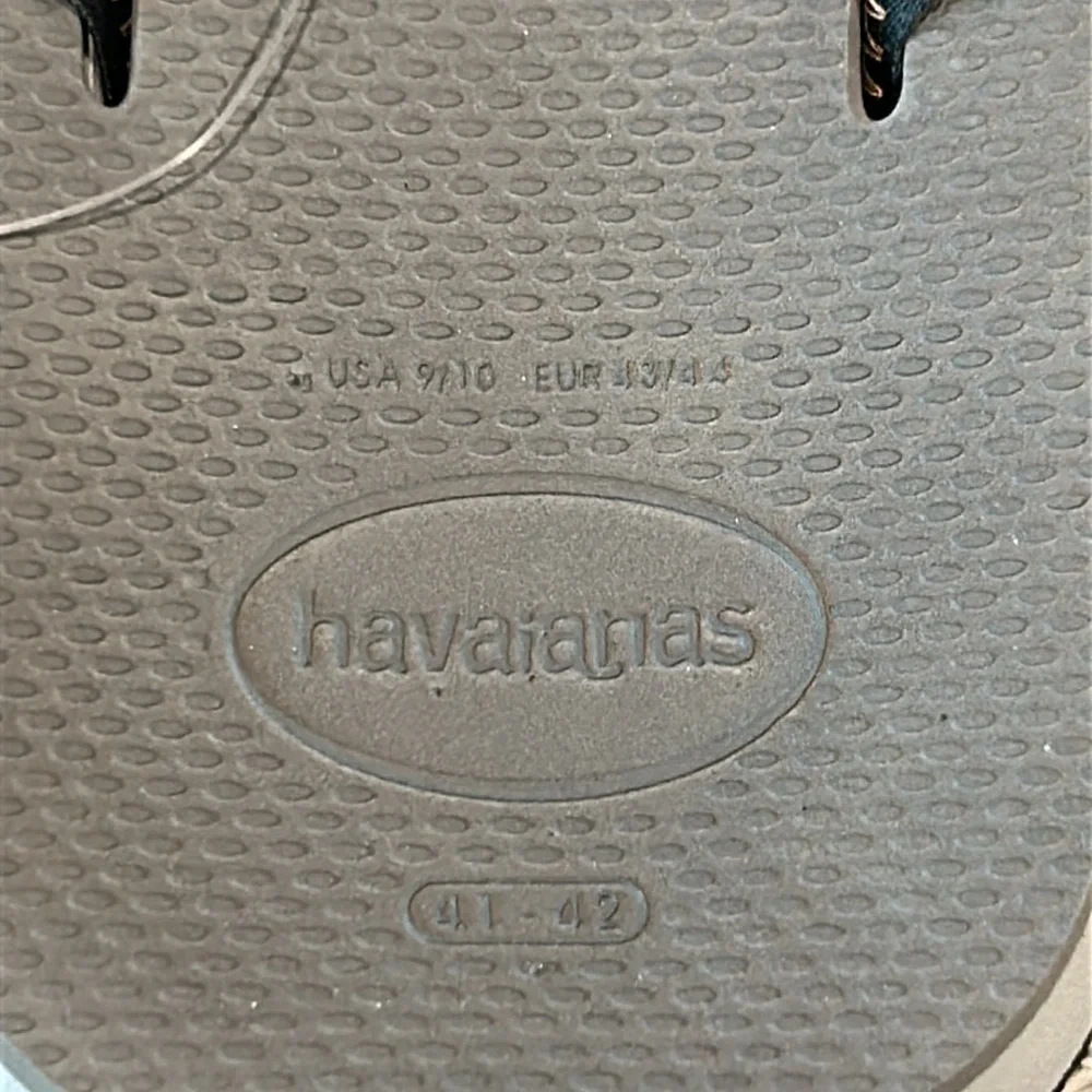 Havaianas Men's Graphite Gray Flip Flops size 9/10 made in Brazil